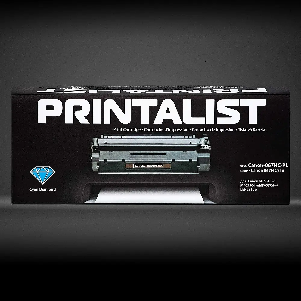 Картридж тон. PRINTALIST для Canon MF651Cw/MF655Cdw/MF657Cdw/LBP631Cw аналог Canon 067H Cyan ( 2350 ст.) (Canon-067HC-PL) - фото 3