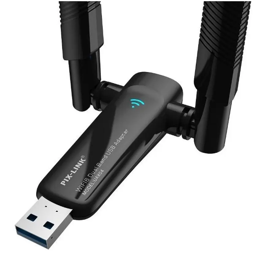 Беспроводной USB Wi-Fi адаптер Pix-Link AX1800 LV-UAX04, 2.4 / 5 GHz черный (17961) - фото 5