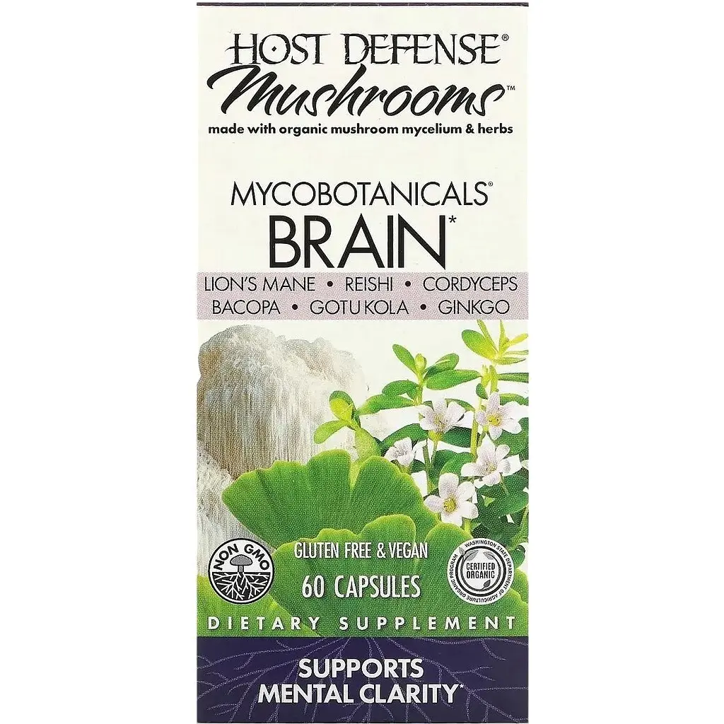 Грибы для здоровья мозга Fungi Perfecti MycoBotanicals Brain 60 капсул - фото 2