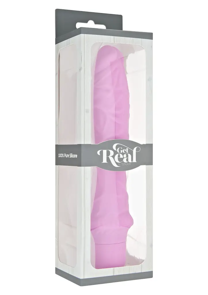Вібратор Get Real Classic Large Vibrator Pink, 25х4.5 см рожевий - фото 3