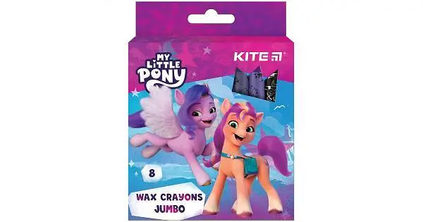 Мел восковий, 8 кольорів Jumbo My Little Pony LP24-076 Kite