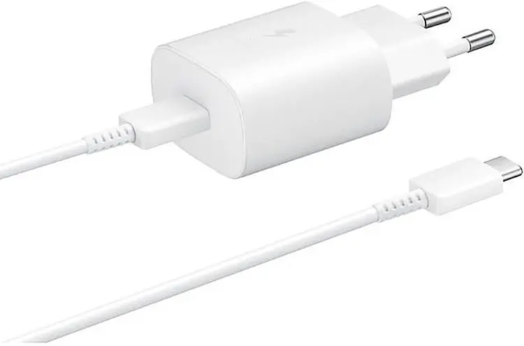 Зарядний пристрій Samsung 25W PD Adapter USB-C with cable Type-C to Type-C White