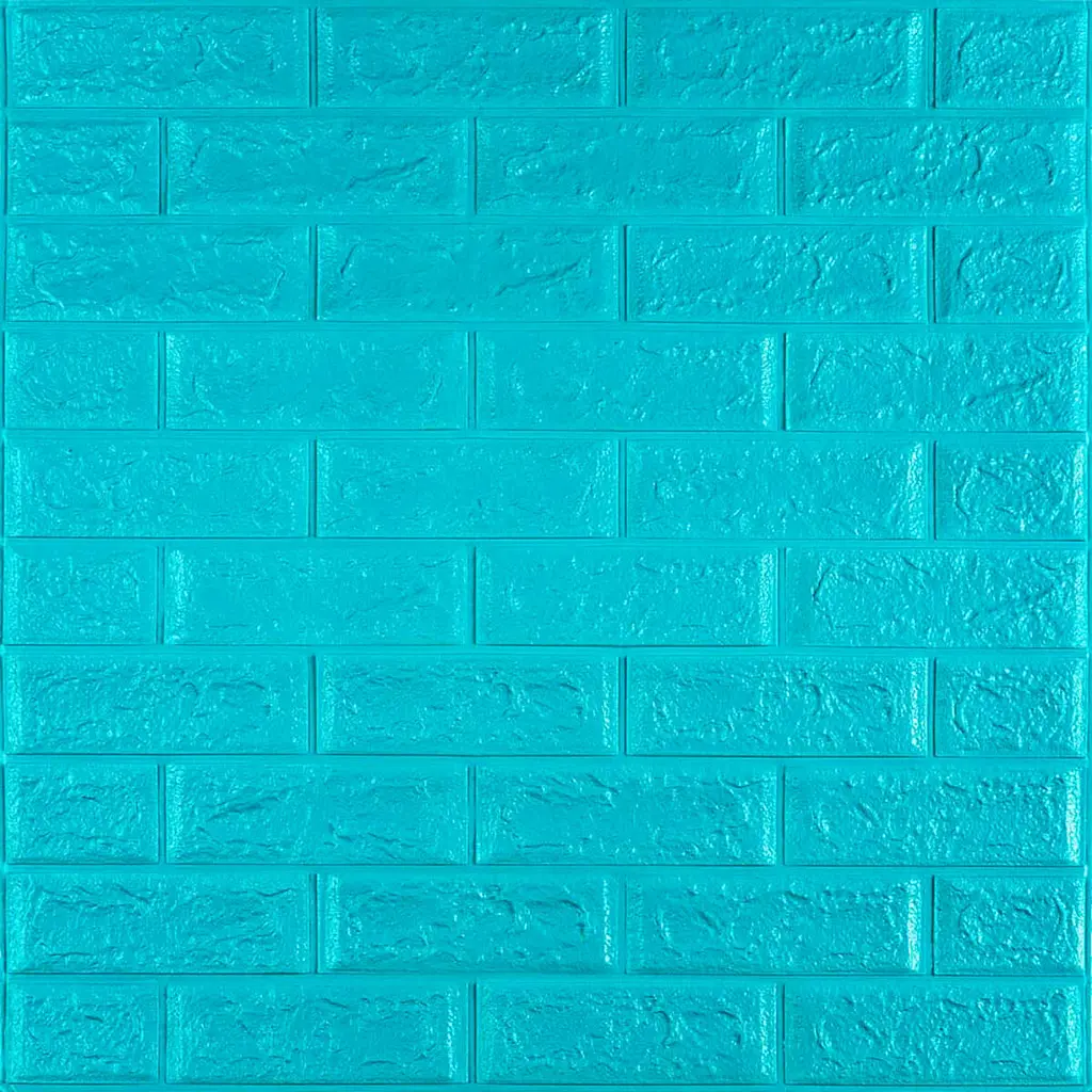 3D панель самоклеюча цегла Бірюза 700х770х5мм (002-5) SW-00000084