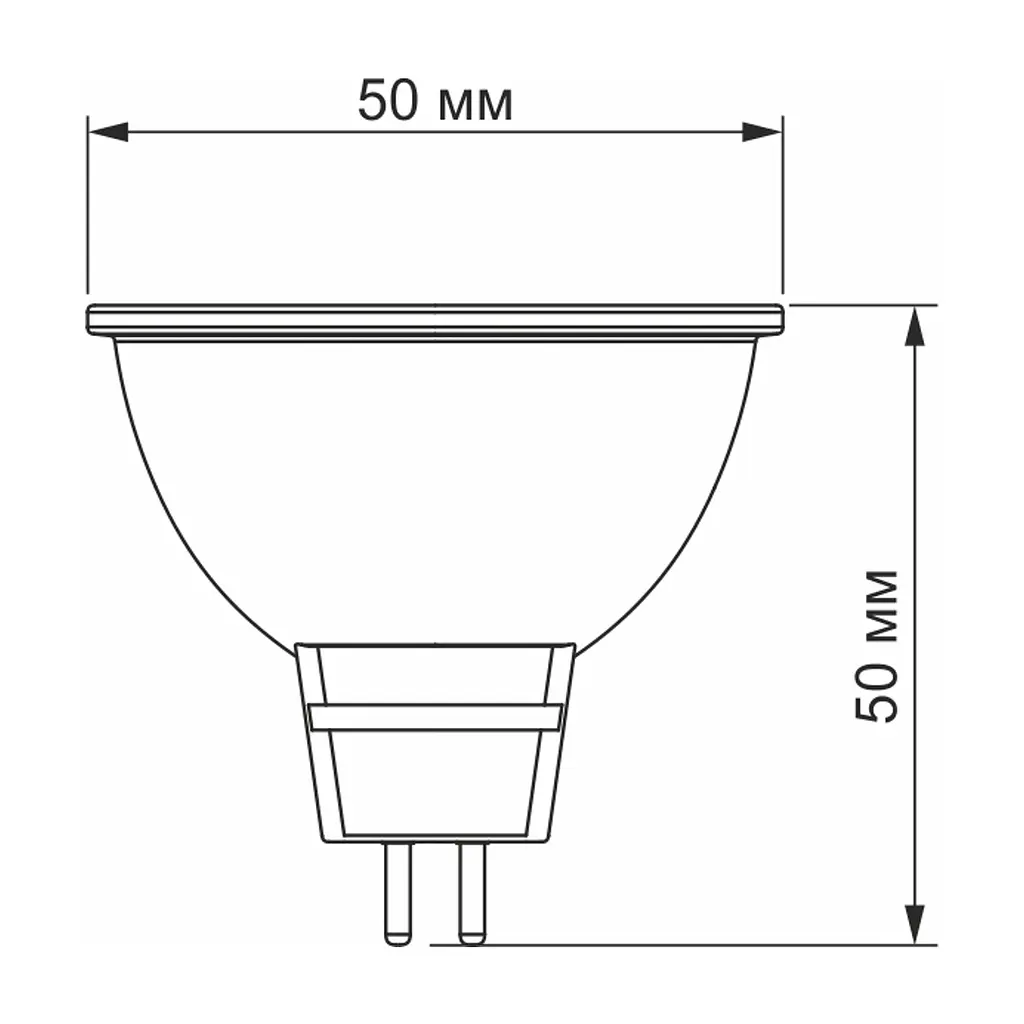Лампочка TITANUM LED MR16e 6W GU5.3 4100K (VL-MR16e-06534) - фото 2