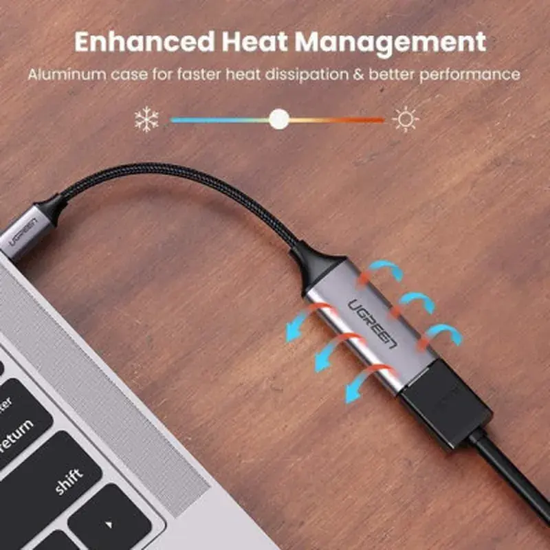 Перехідник USB2.0 Type C to HDMI V2.0 4K60Hz 10cm CM297 gray Ugreen (70444) - фото 3