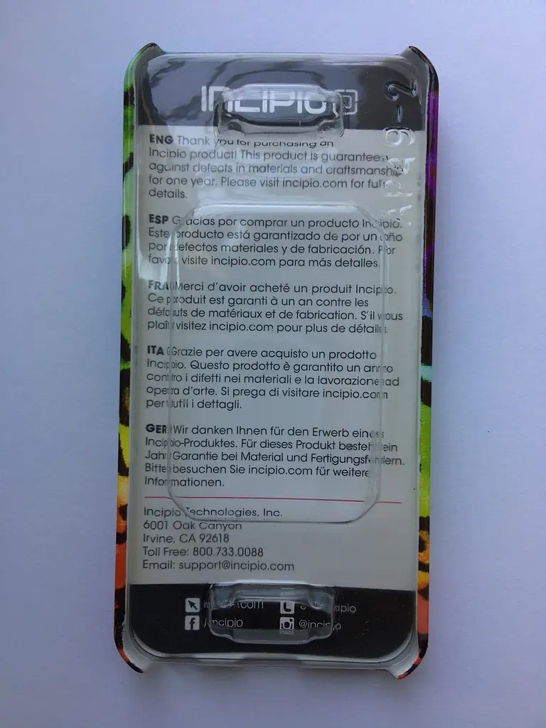 Чохол протиударний Incipio Feather для iPhone 5C Rainbow Cheetah - фото 6