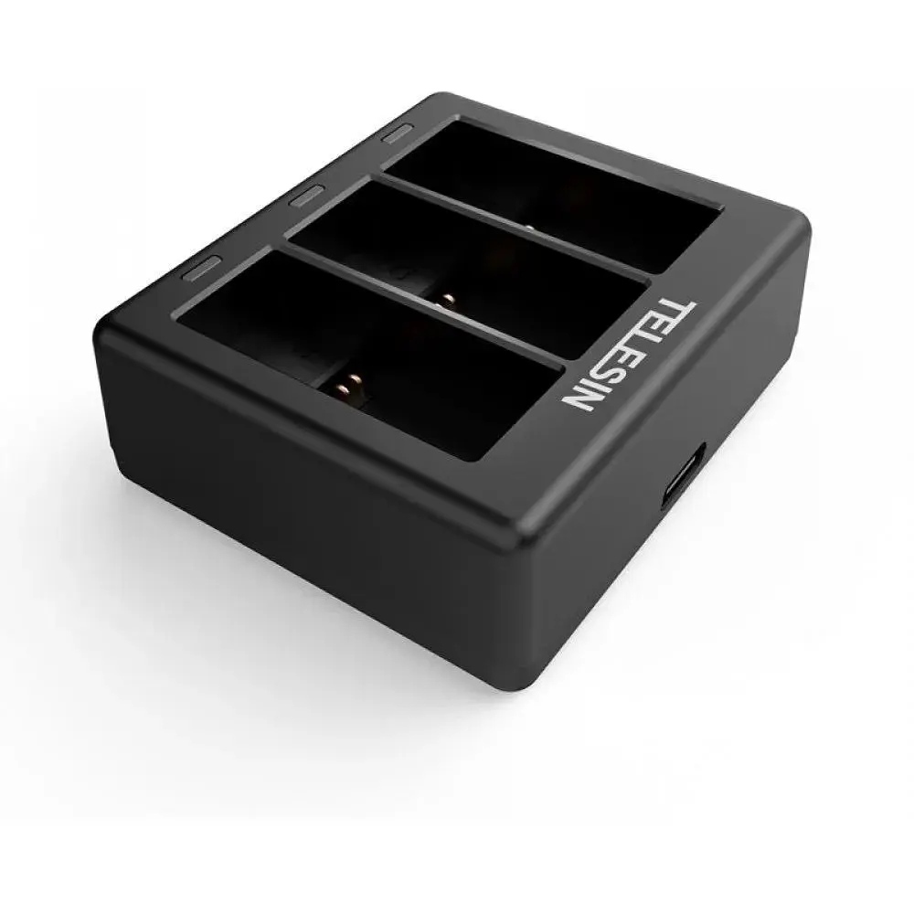 Зарядний пристрій TELESIN GoPro HERO 9/10/11/12 Charger 3х8000 мА (GP-BCG-902) Black [64193] - фото 6