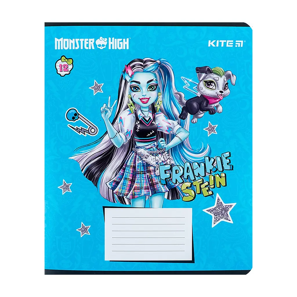 Зошит Kite Monster High 12 аркушів, лінія (MH24-234), в асортименті - фото 7