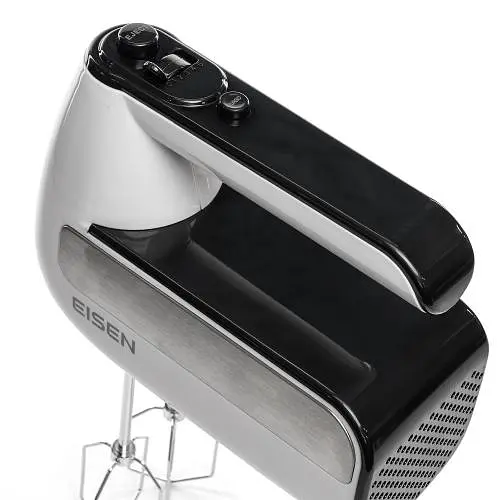 Миксер Eisen EHM-415W White 450W ручной 5 скоростей турбо режим винчики крючья для замеса теста защита от перегрева - фото 5