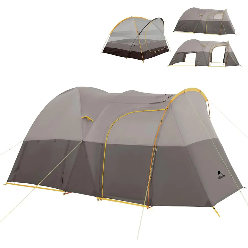 Палатка шестиместная Naturehike KOTA 6 CNK2450WS031 75D Светло-коричневый - фото 3