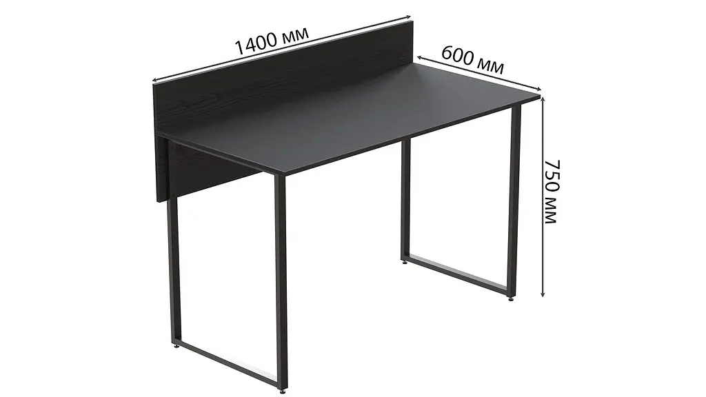 Компьютерный стол Скай 75x140x60 черный ДСП Сосна Кембра 16мм FRD-103635 - фото 3