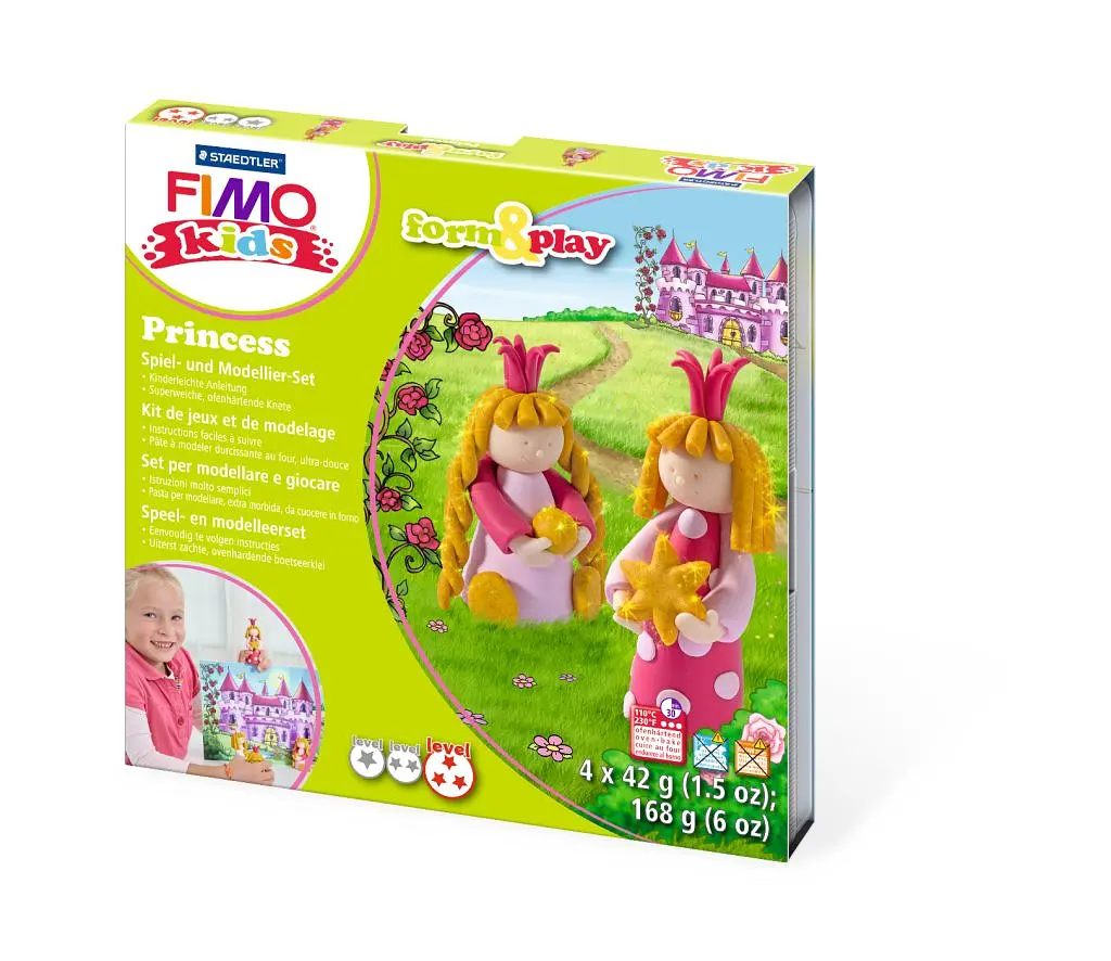 Набір пластики Fimo kids "Принцеса" 4 кол. 42 г Fimo (4007817806104)