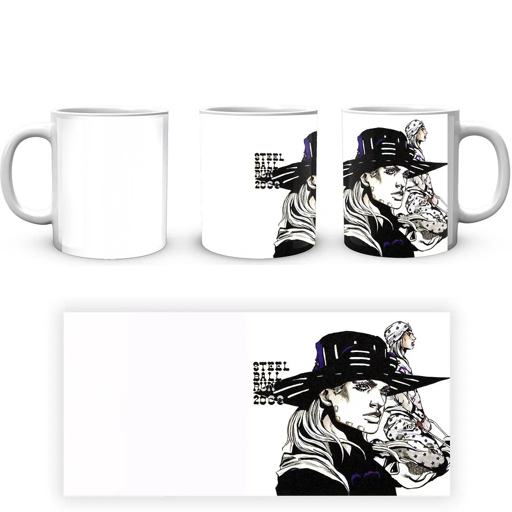 Кружка GeekLand JoJo's Bizarre Adventure Невероятные приключения ДжоДжо:Гонка стальной шар JJSBR 02 330 мл белая - фото 4