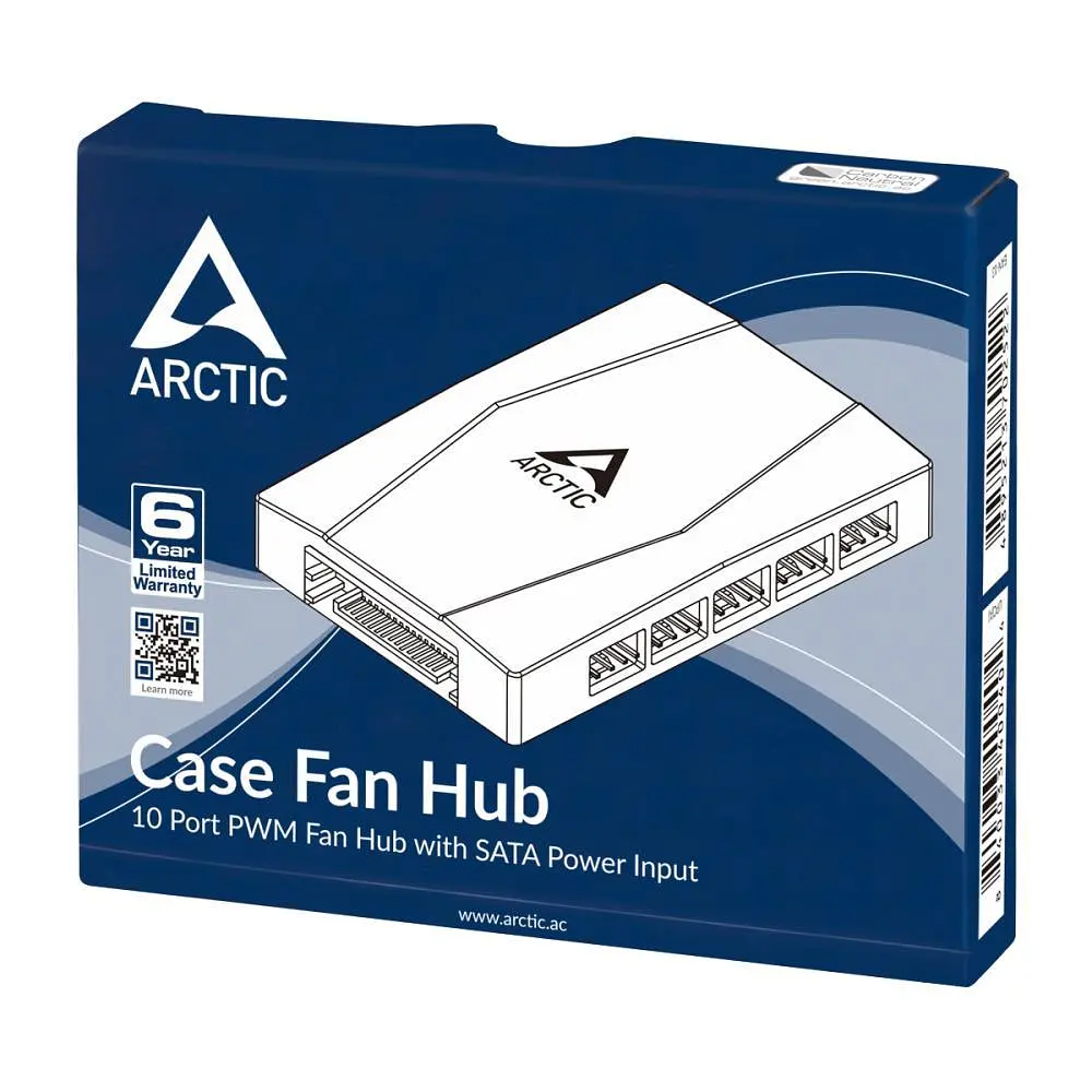 Розгалужувач вентиляторів корпусу ПК Arctic Case Fan Hub ACFAN00175A Black - фото 5