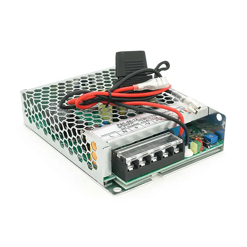 UPS без боксу CEKO PSC-60-12 під зовнішній акб, потужність 12V(60W), струм заряду акб 13.8В/1А, метал, 129×97×30 мм