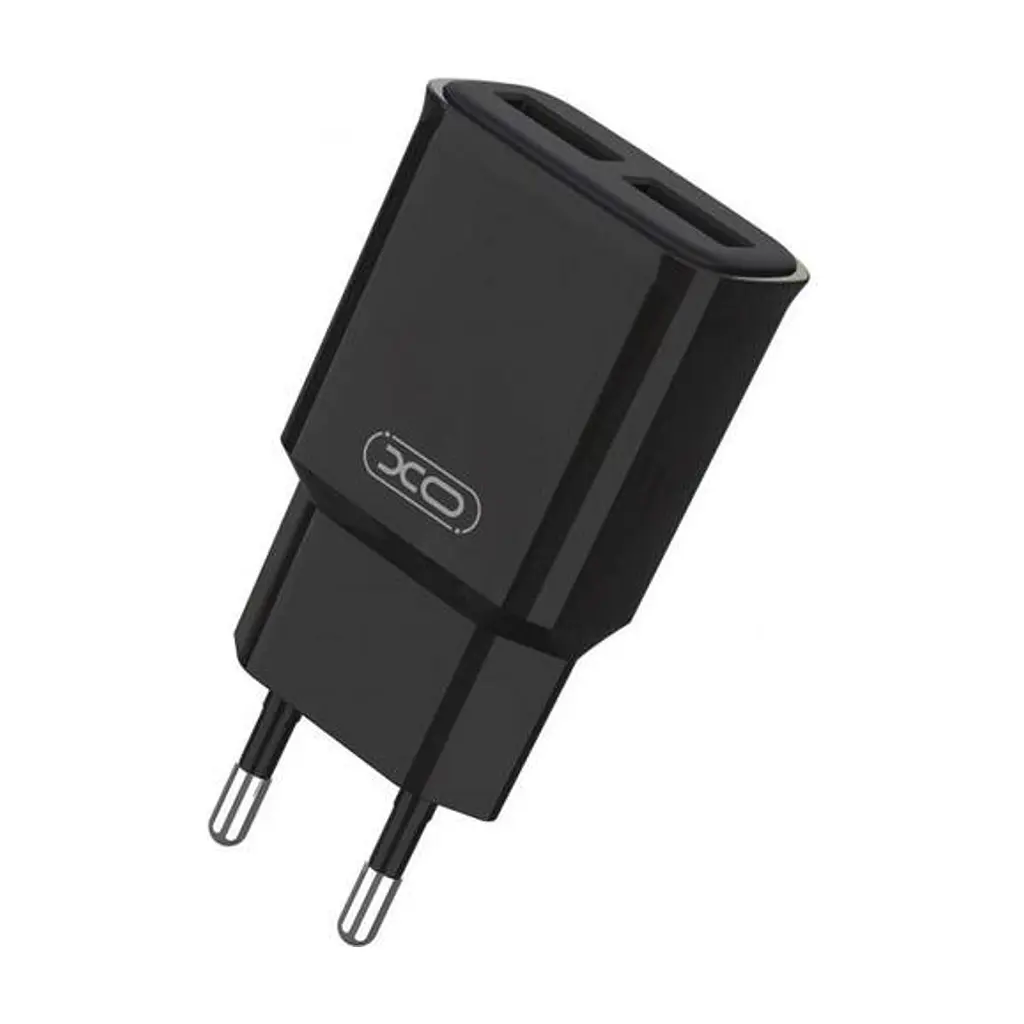 Зарядний пристрій XO L92C (2USB/2.4A) + USB - Lightning Чорний (XO-L92C-L) - фото 3