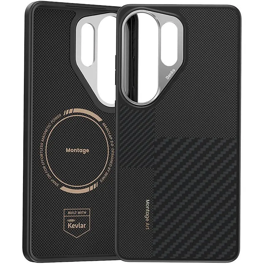Чохол Benks Montage ArmorPro Magnetic Kevlar для Samsung Galaxy S26 Ultra Black [160431] - фото 3