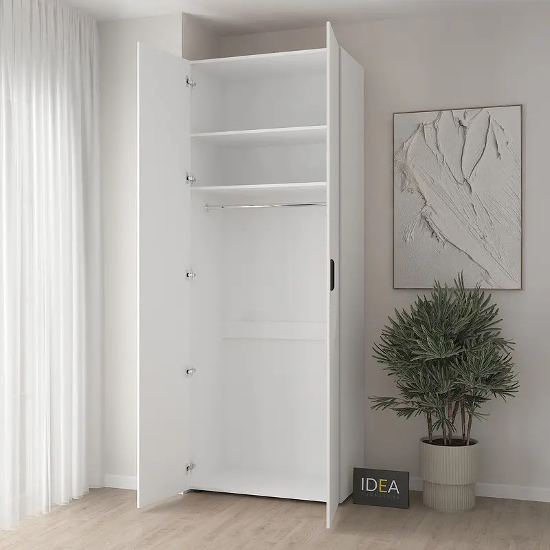 Шафа для одягу з однією штангою С-8.3 Білий/Білий Idea - фото 2