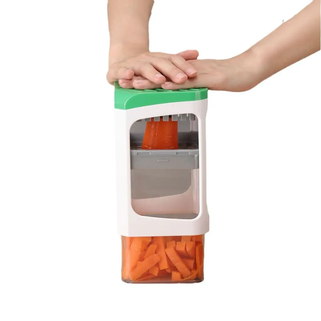 Ручна овочерізка з контейнером Genius Nicer Dicer Кухонний слайсер - терка з насадками 7 в 1 - фото 5