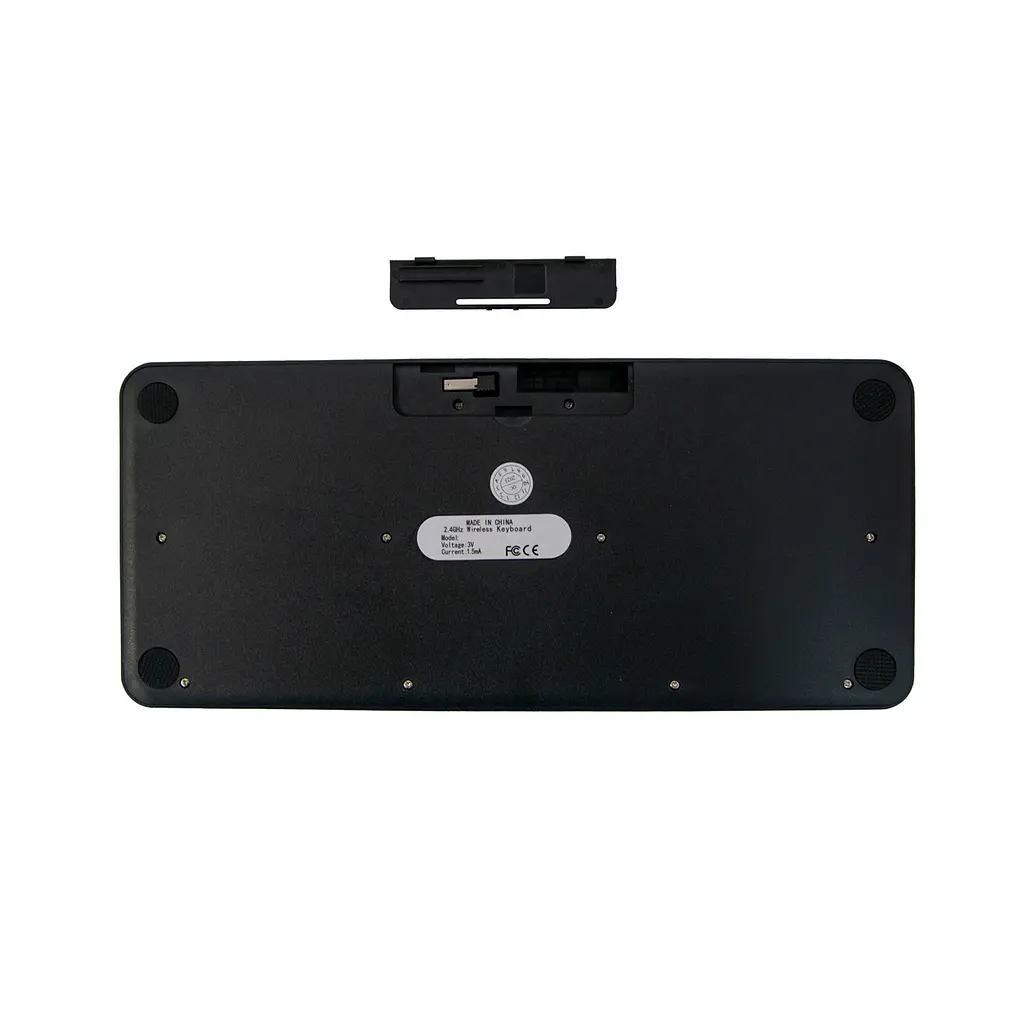 Бездротова клавіатура та мишка маленька чорна Multimedia Keyboard Wireless 2.4GHz - фото 3