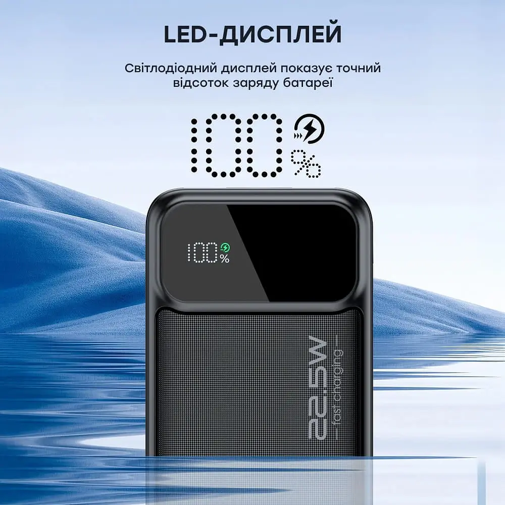 Повербанк 20000 mAh Choetech B729 Black 22.5W QC3.0 PD3.0 (43-00115) - фото 5