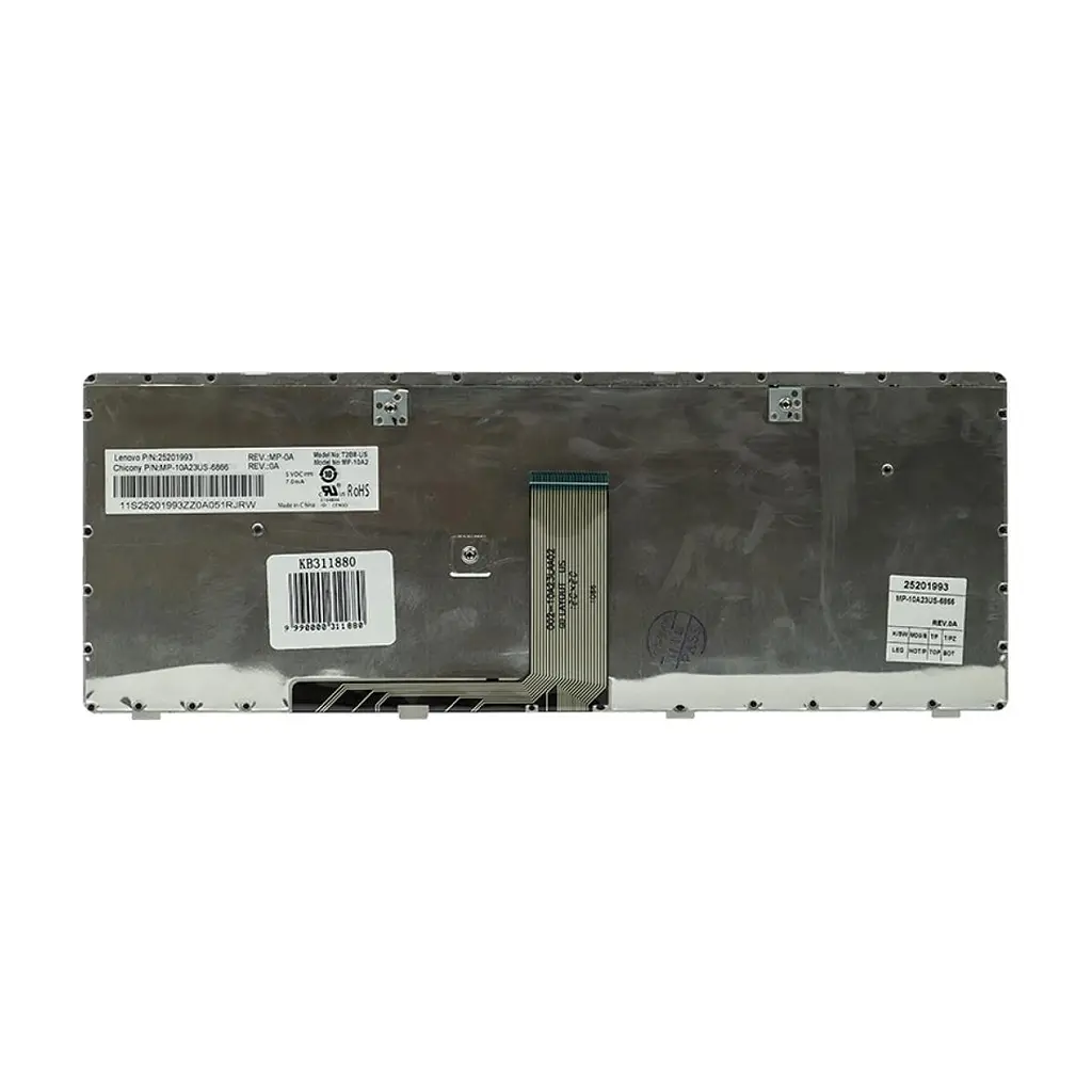 Клавіатура ноутбука PowerPlant Lenovo IdeaPad G480 чорна, чорний фрейм (KB311880) - фото 2