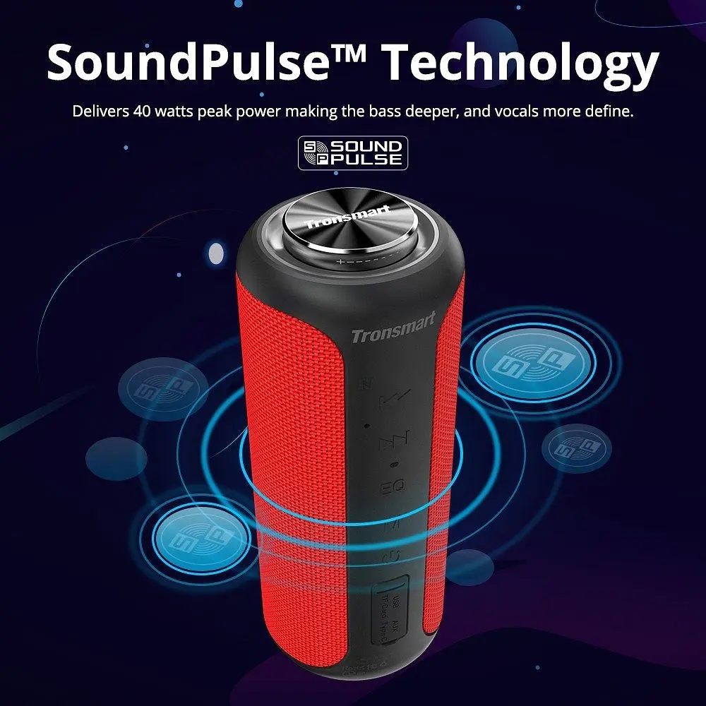 Портативна акустика Tronsmart T6 Plus Upgraded Edition Red [367786] [106608] - фото 11