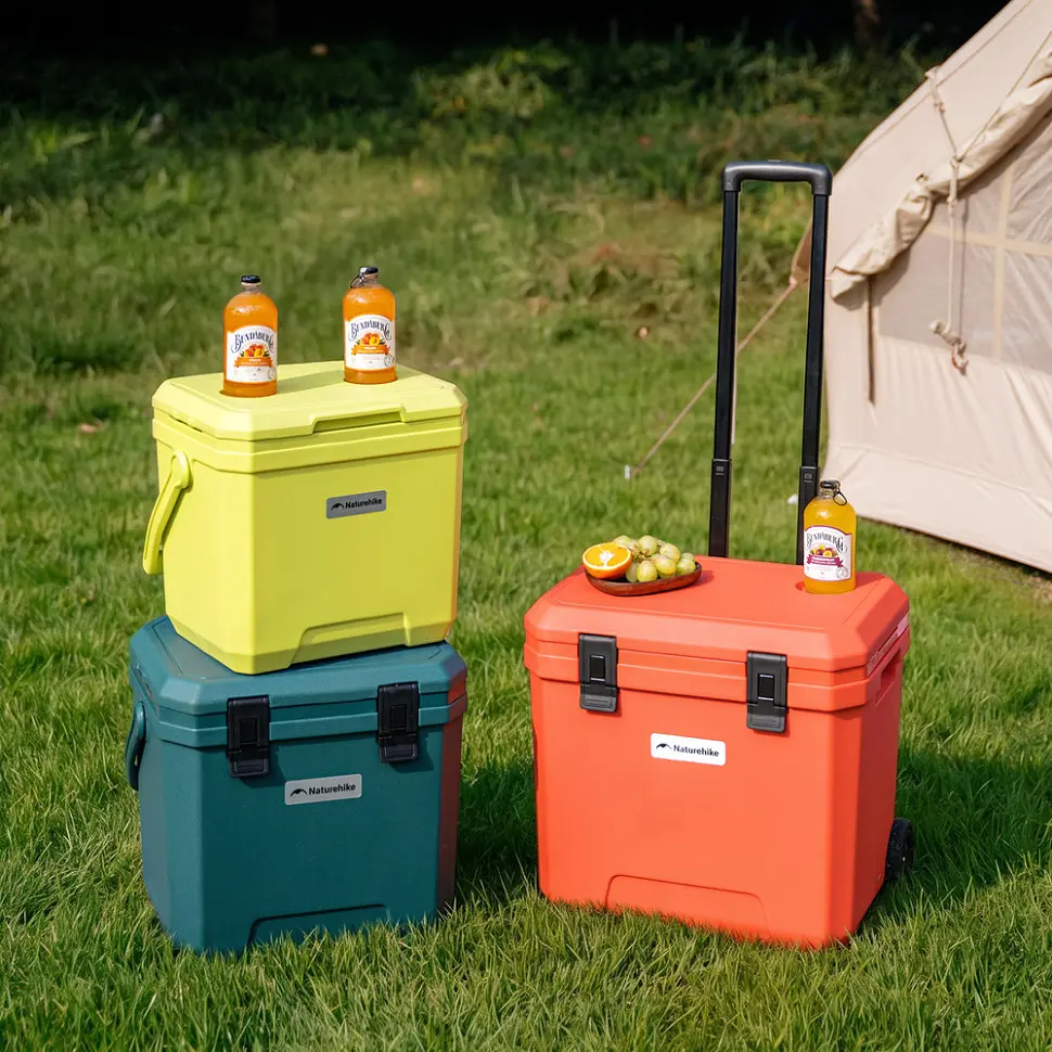 Туристичний холодильник на колесах Naturehike Whales PRO-PU CNK2650CF012, 36 л, помаранчево-червоний - фото 5