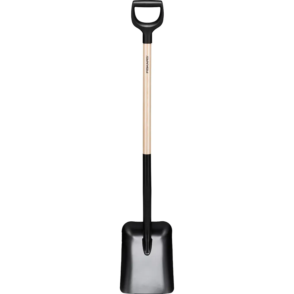 Лопата совкова Fiskars Solid з дерев'яною ручкою (1066723)
