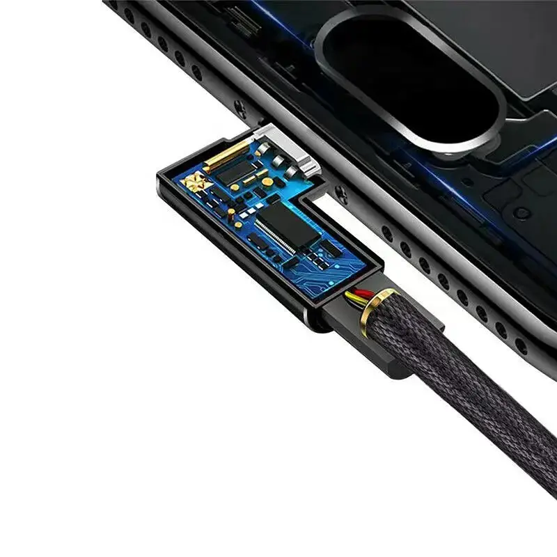 Кабель Avantis AC-47i L-Shape USB – Lightning- чорний - фото 2