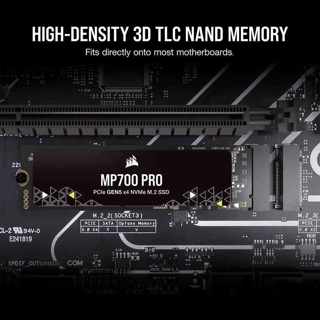 Накопитель SSD Corsair m.2 NVMe 4TB MP700 PRO PCIe Gen.5 x4 (CSSD-F4000GBMP700PNH) - фото 7