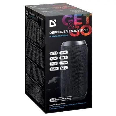 Акустична система Defender Enjoy S100 Bluetooth Black (65101) - фото 5