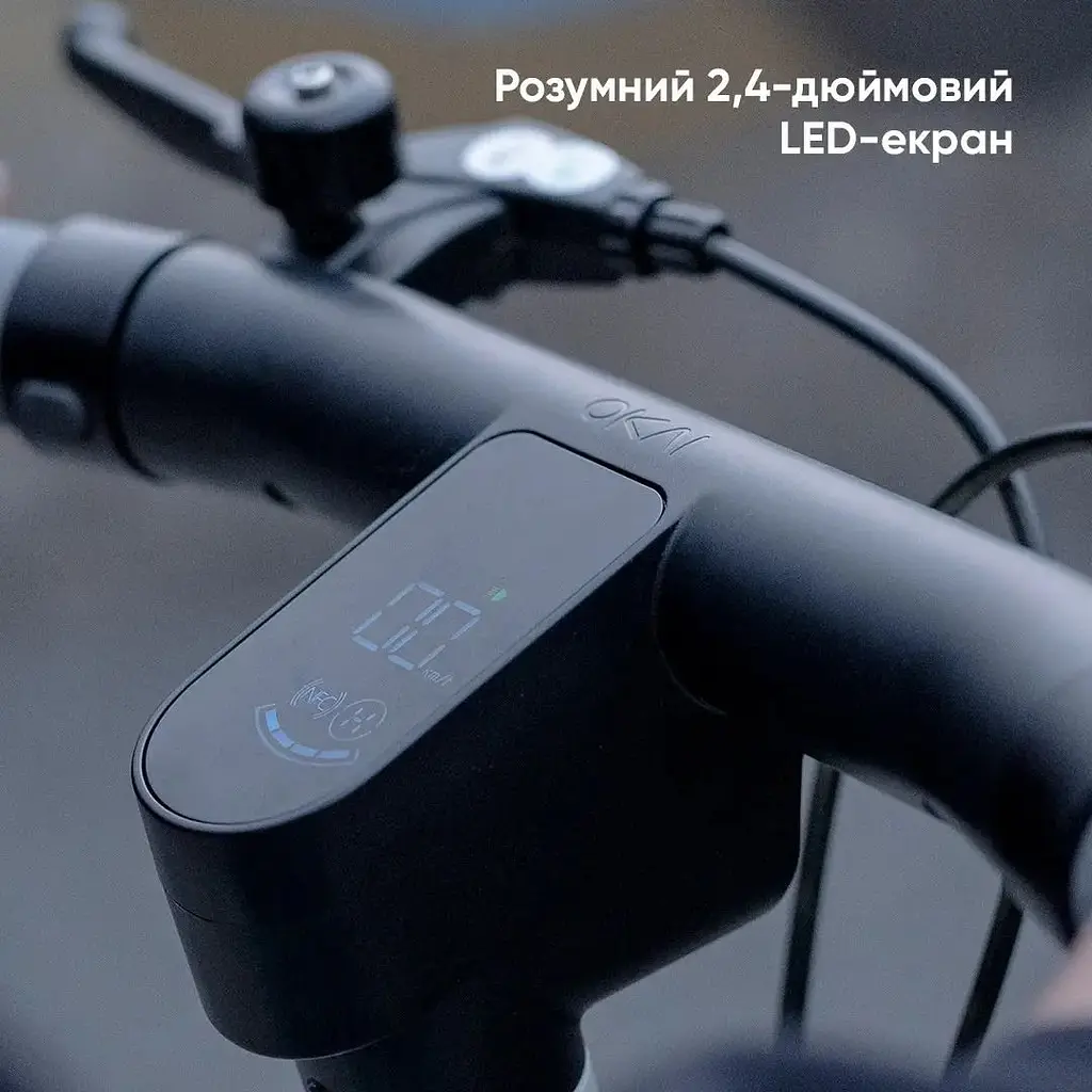 Електросамокат OKAI Ceetle PRO EA10C міський із сидінням складаний 900W батарея 10.4Ah пробіг до 55 км NFC App до 100 кг Black - фото 8