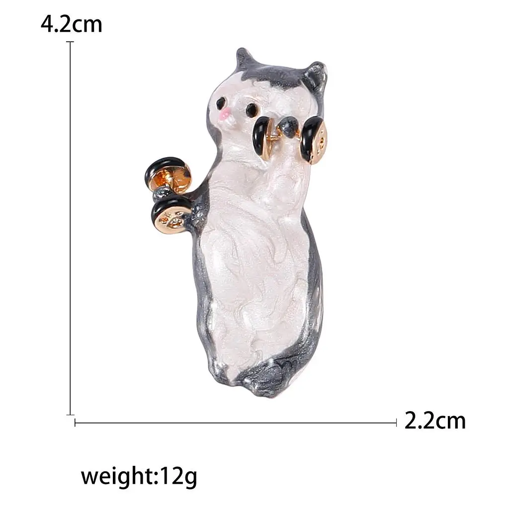 Брошь Кот с гантелями (494693254) - фото 2