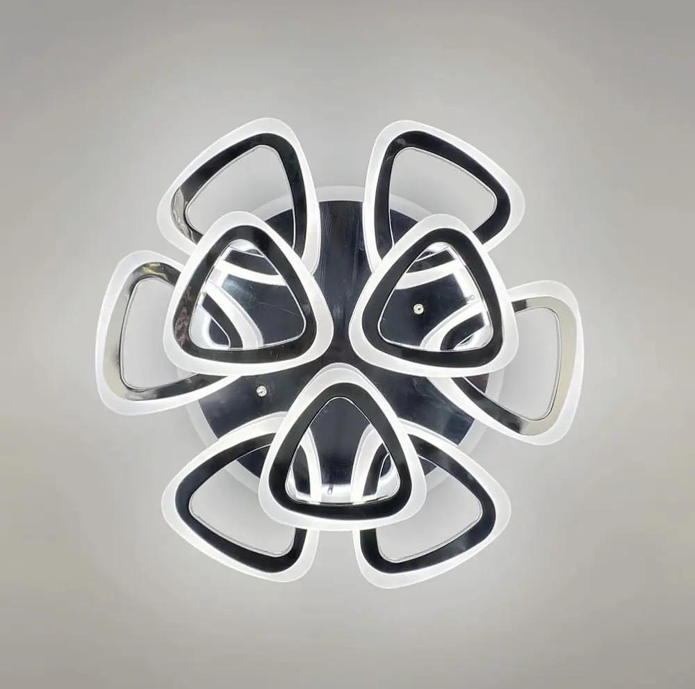 Светодиона LED люстра на 6+3 рожка треугольной формы | Ст. A 2502/6+3 RGB CH | Line F - фото 6