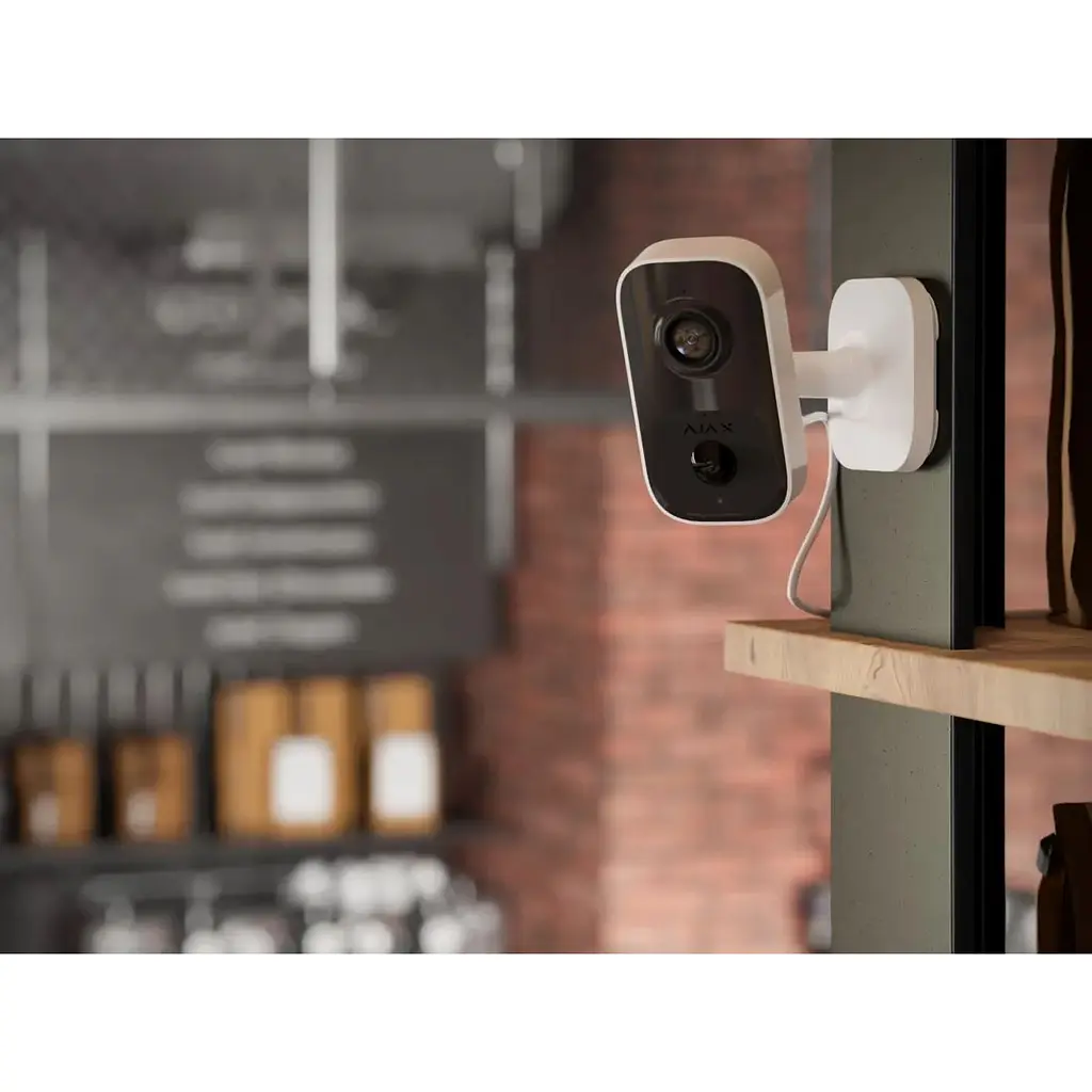 Камера відеоспостереження Ajax IndoorCam, внутрішня, 4мп, 110° вертикальний 60° горизонтальний, іч 8м, штучний інтелект, wi-fi, біла - фото 2