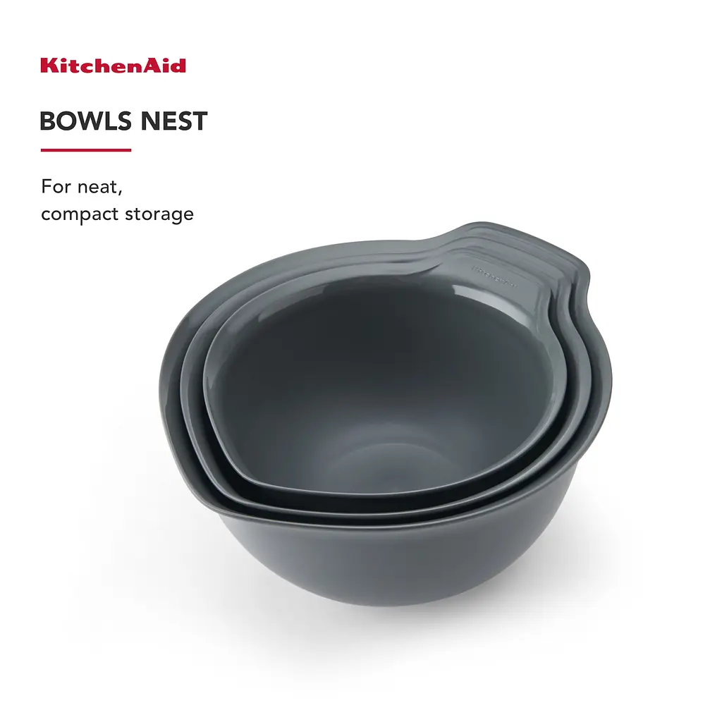 Набір мисок для змішування KitchenAid Coreline сірий 3 шт. (KQG175OSCGG) - фото 9