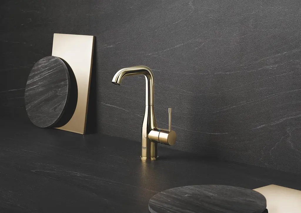 Змішувач для умивальника 1/2" L-розміру Grohe Essence 24174GL1 Золотий - фото 2