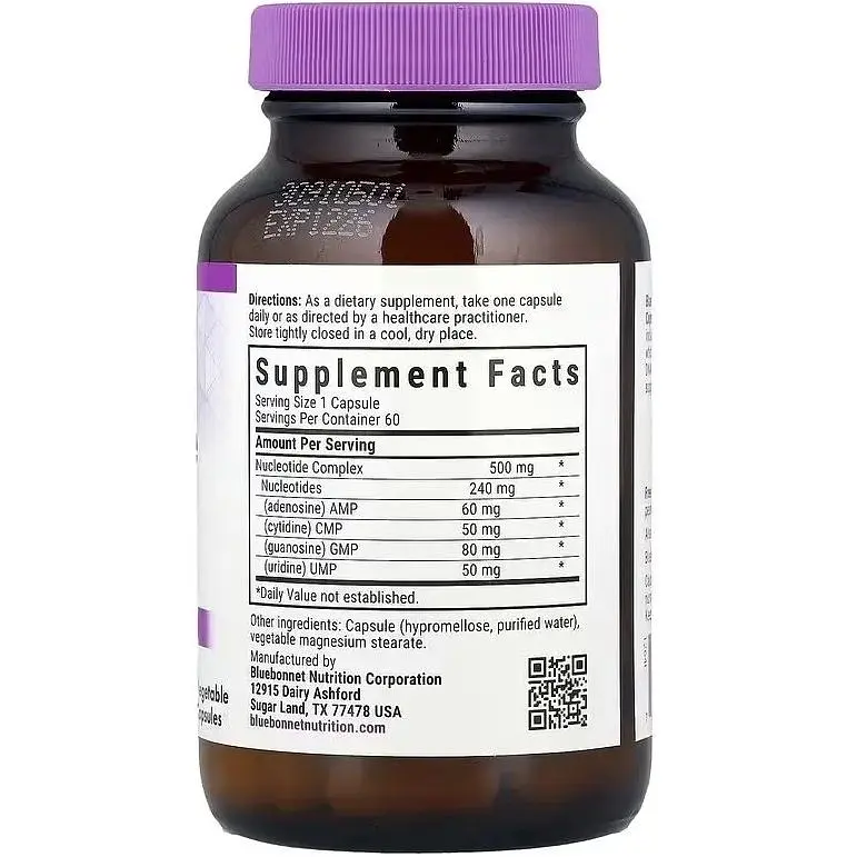 Комплекс нуклеотидів РНК/ДНК Bluebonnet Nutrition 60 вегетаріанських капсул - фото 2