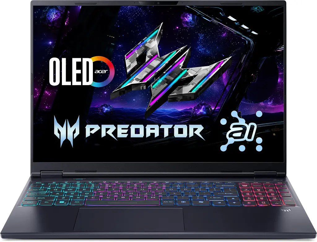 Acer Ноутбук Acer Predator Helios Neo 16S PHN16S-I51 16" OLED, Intel U9-386H, 64GB, F2TB, NVD5060-8, Lin, чорний
