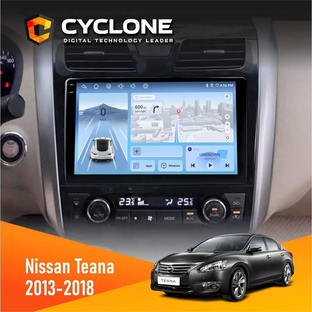Штатна магнітола Nissan Teana 2013-2018 Cyclone C10-012 4x64, DSP, 4G Cyclone (НФ-00007747)