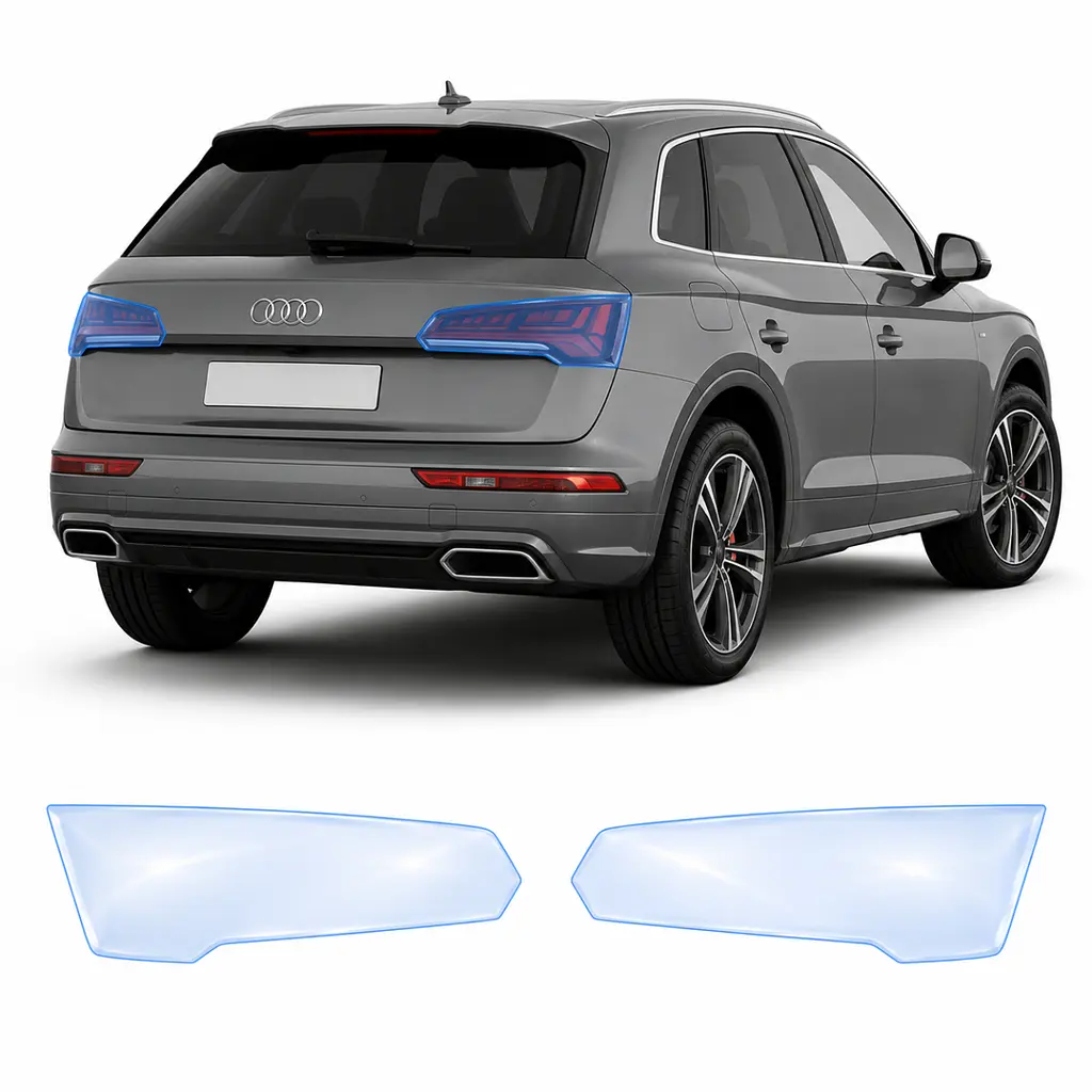 Антигравійна захисна бронеплівка за лекалами для Audi Q5 FY facelift 2021-2024 - задні ліхтарі стопи