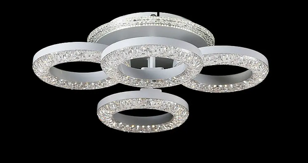 Люстра стельова LED Splendid Ray LT8003/4, 120W, білий, сучасний стиль з пультом, димер, 4 лампи, 43 см - фото 3