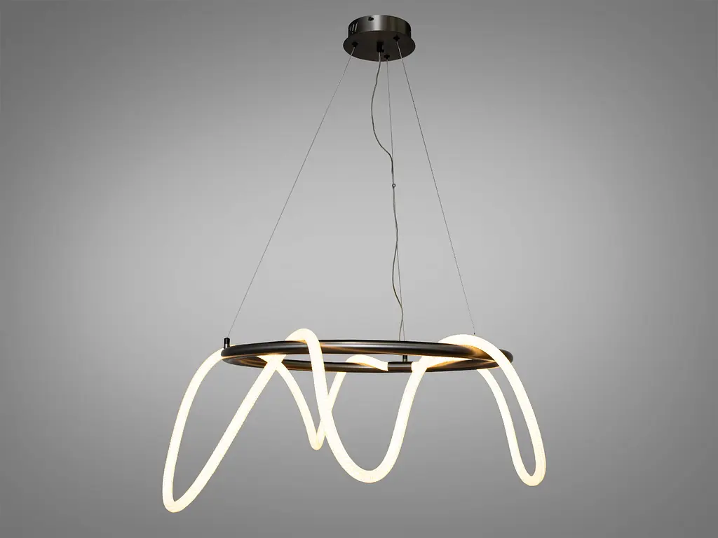 Сучасна світлодіодна люстра для офісу з серії "Роуплайт", 32Вт - фото 2