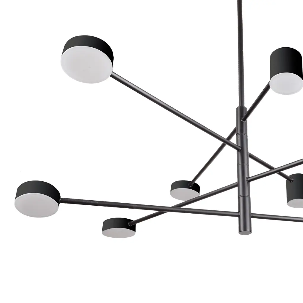 Світильник стельовий Brille підвісний BR-01 631S/8 LED 56W WW+NW+CW BK - фото 8