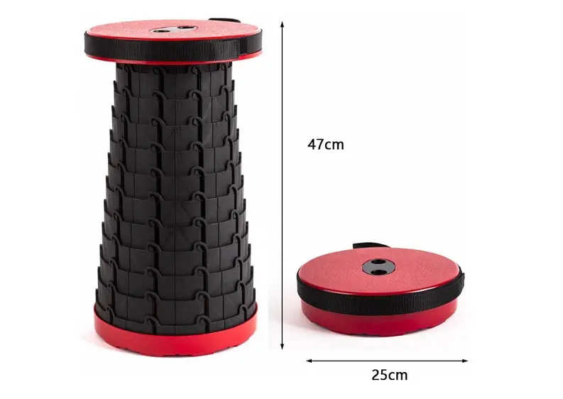 Складний телескопічний стілець Telescopic stool ∙ Похідний розкладний стілець-табурет для риболовлі, туризму та відпочинку - фото 3