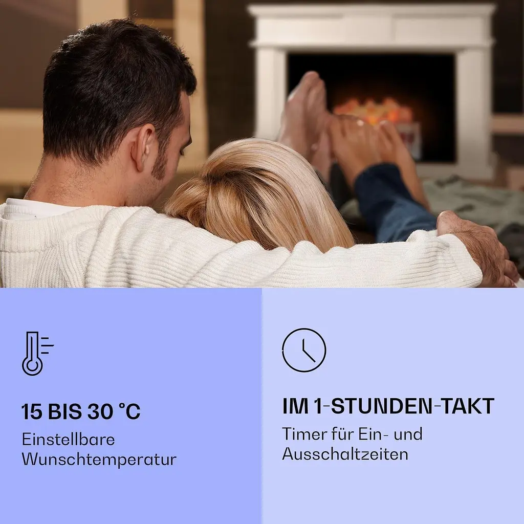 Камін електричний Klarstein Kamini FXL 2G білий (10038367) - фото 6