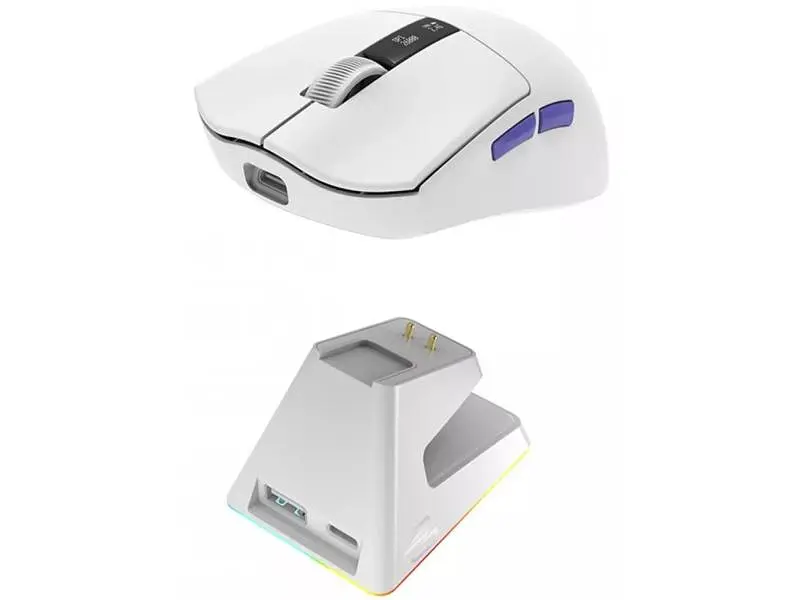 Миша Proove Gaming Jester with Charging Dock White/Purple (WMJSCD022017) - фото 2
