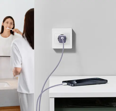 Мережевий зарядний пристрій Baseus GaN5 Fast Charger (mini) 1C 30 W EU Cable Type-C to Type-C 1m P10110902523-00 - фото 4