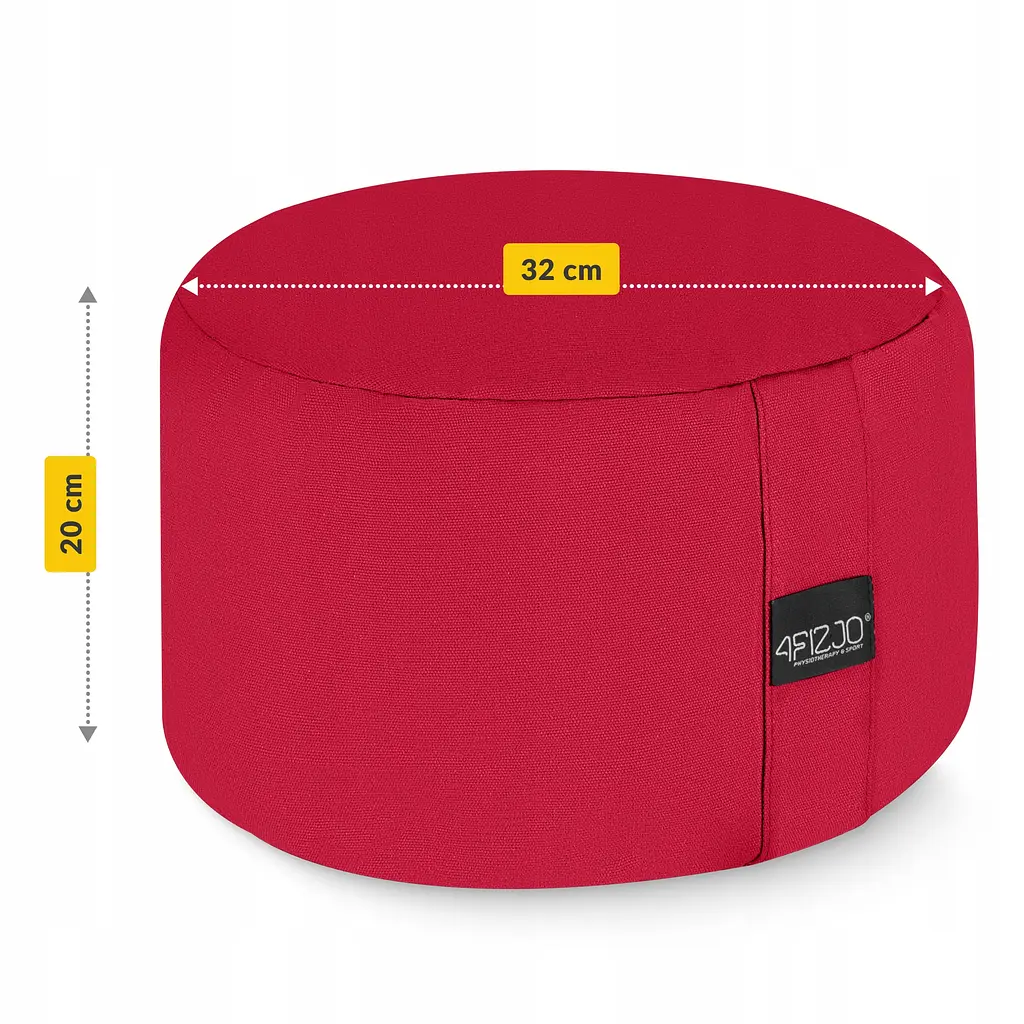 Подушка для йоги та медитації 4FIZJO Zafu кругла 32 x 20 см Red (P-5907739315526) - фото 5